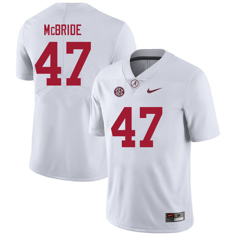 Alabama Crimson Tide Men's Jacobi McBride #47 White NCAA Nike Authentic Stitched 2021 College Football Jersey SN16C33ZD